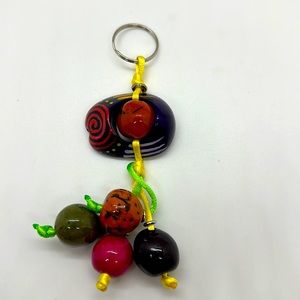 Brand new handmade hand painted key chain. Can be converted to other jewelry.